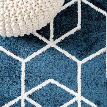 Tumbling Blocks Modern Geometric Area Rug 2